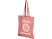 Сумка-тоут Pheebs из переработанного хлопка 150 г/м2, красный меланж с нанесением логотипа с нанесением логотипа