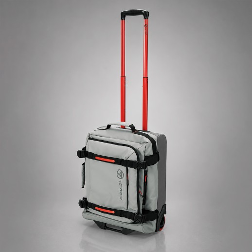 Сумка на колесах TORBER РИТМ, серый, полиэстер 900D с PU покрытием, 49 x 35,5 x 26 см, 35 л с нанесением логотипа с нанесением логотипа