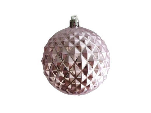 Новогоднее подвесное украшение из полистирола / 8x8x8см, розовый с нанесением логотипа с нанесением логотипа