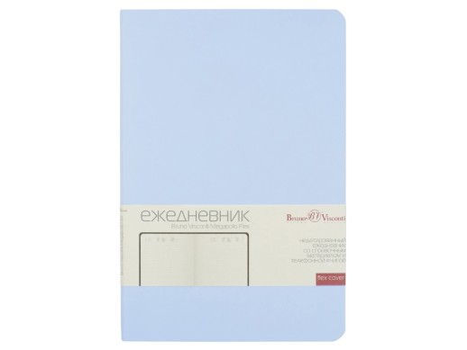 Ежедневник А5 недатированный Megapolis Velvet Flex, зефирный голубой