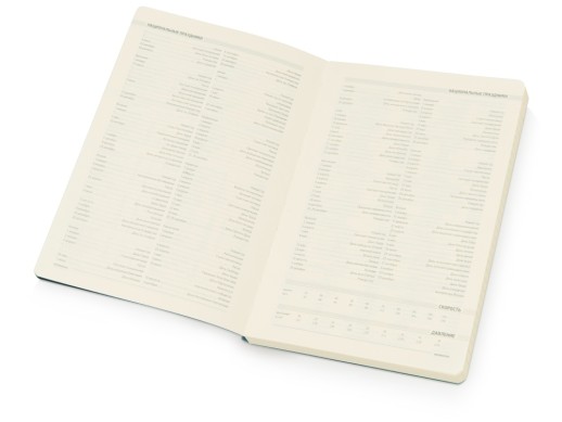 Ежедневник А5 недатированный Megapolis Flex, морская волна (Р) с нанесением логотипа с нанесением логотипа