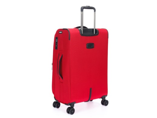 Чемодан TORBER БРОСНО, красный, нейлон 600D, 43,5 х 26 х 68 см, 56 л с нанесением логотипа с нанесением логотипа