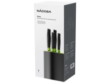 Набор из 4 кухонных ножей в универсальном блоке, NADOBA, серия OLIVIA