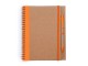 Блокнот А5+ ALANI с шариковой ручкой, крафтовый/оранжевый