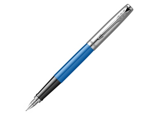 Ручка перьевая Parker Jotter Originals Blue Chrom CT, перо: F, цвет чернил: blue, в подарочной упаковке с нанесением логотипа с нанесением логотипа
