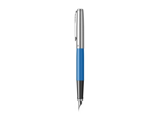 Ручка перьевая Parker Jotter Originals Blue Chrom CT, перо: F, цвет чернил: blue, в подарочной упаковке с нанесением логотипа с нанесением логотипа