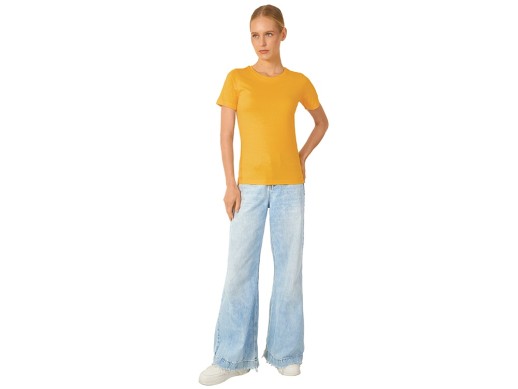Футболка Heavy Super Club женская, золотисто-желтый с нанесением логотипа с нанесением логотипа