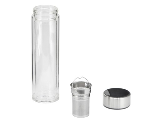 Стеклянный термос с индикатором температуры Tapp, 500 мл, серебристый