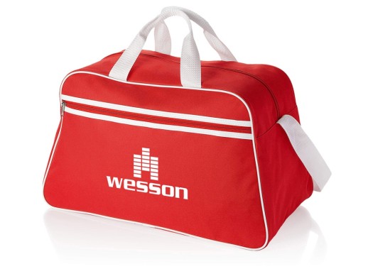 Сумка спортивная San Jose, красный с нанесением логотипа с нанесением логотипа