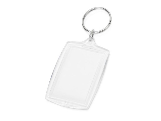 Брелок с возможностью вставки фотографии или рекламного мини-постера, прозрачный с нанесением логотипа с нанесением логотипа