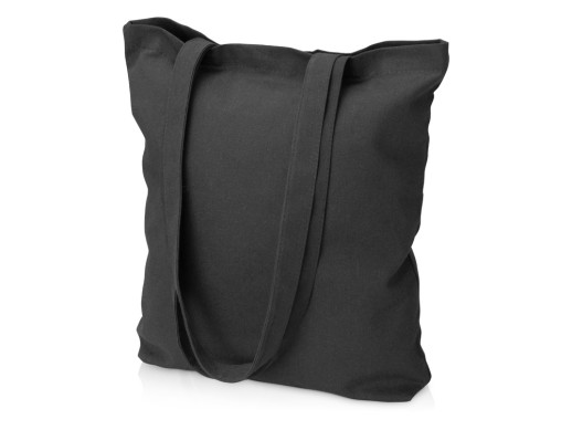 Сумка из плотного хлопка Carryme 220, черный (P) с нанесением логотипа с нанесением логотипа