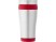 Термостакан Elwood из переработанной нержавеющей стали, 410 мл - Серебристый/Красный
