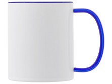 Керамическая кружка со стеклянной ручкой для сублимации Charm, синий