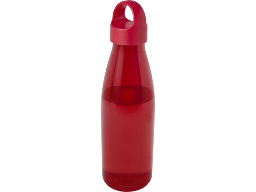 Bergen бутылка для воды объемом 800 мл из переработанной пластмассы, красный с нанесением логотипа с нанесением логотипа