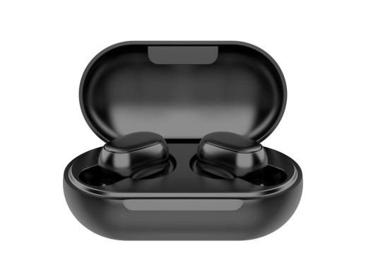 Беспроводные наушники HIPER TWS OKI Black (HTW-LX1) Bluetooth 5.0 гарнитура, Черный (Р) с нанесением логотипа с нанесением логотипа