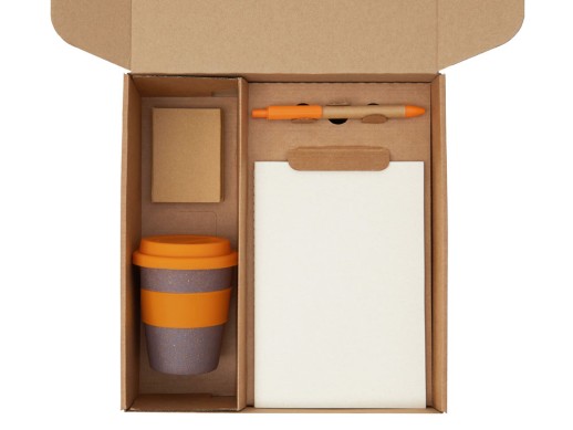 Подарочный набор Halm, оранжевый с нанесением логотипа с нанесением логотипа