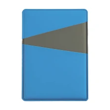 Чехол для карт Simply с тремя косыми карманами, голубой/серый, PU ,   19728/21/29