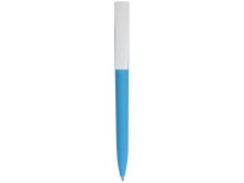 Ручка пластиковая soft-touch шариковая Zorro, голубой/белый