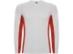 Футболка Shanghai  мужская с длинным рукавом, белый/красный с нанесением логотипа с нанесением логотипа