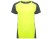 Спортивная футболка Zolder женская, неоновый желтый/меланжевый черный с нанесением логотипа с нанесением логотипа