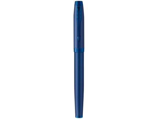 Ручка роллер Parker IM Monochrome Blue, стержень:F, цвет чернил: black, в подарочной упаковке. с нанесением логотипа с нанесением логотипа