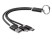Кабель для зарядки Tres с брелоком, черный