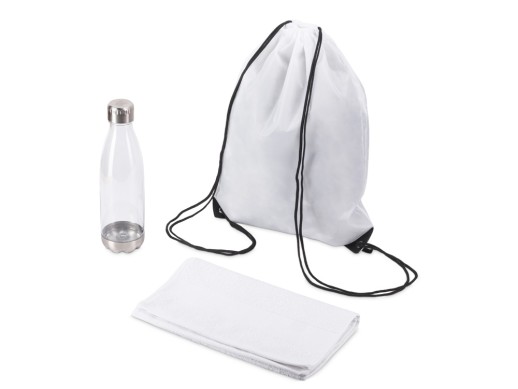 Спортивный набор с бутылкой и полотенцем Beginner, белый