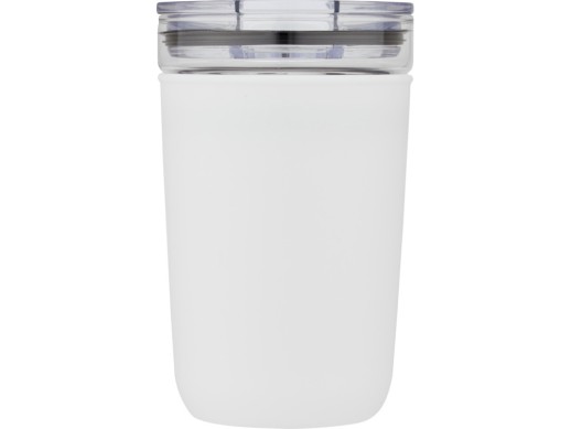 Bello, стеклянная кружка объемом 420 мл с внешней стенкой из переработанного пластика, белый