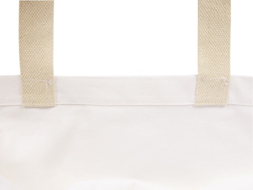 Сумка Donny из хлопка с донной складкой и парусиновыми ручками, белый