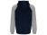Толстовка с капюшоном Badet мужской, серый меланж/нэйви с нанесением логотипа с нанесением логотипа