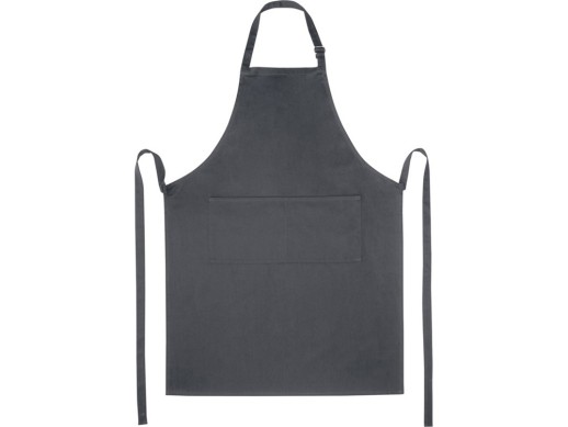 Фартук Andrea плотностью 240 г/м² с регулируемой завязкой на шее - Темно-серый