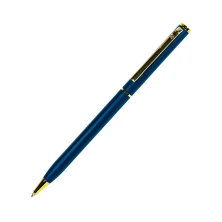 SLIM, ручка шариковая, синий/золотистый, металл ,   1101/24