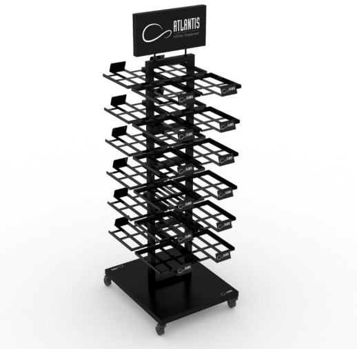 Стойка напольная_ATLANTIS BLACK RETAIL DOUBLE SIDE DISPLAY ATL_KIT_ESP016