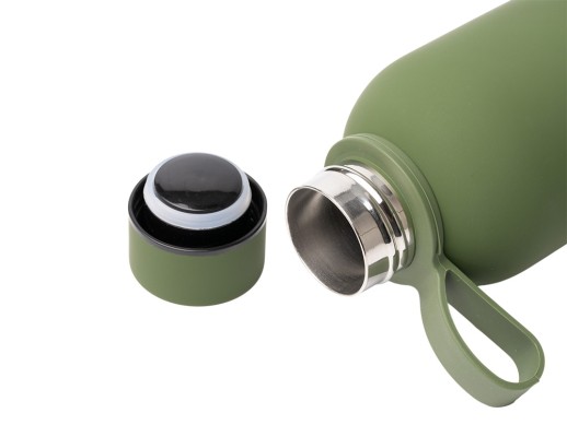 Термобутылка из переработанной нержавеющей стали 500 мл Сивас (SIVAS), темно- зеленый с нанесением логотипа с нанесением логотипа