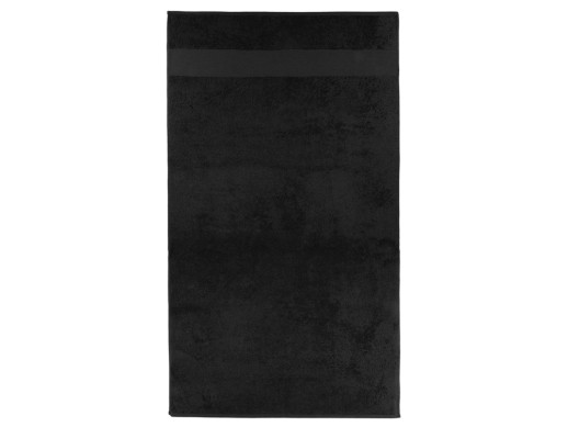 Полотенце Terry L, 450, черный с нанесением логотипа с нанесением логотипа
