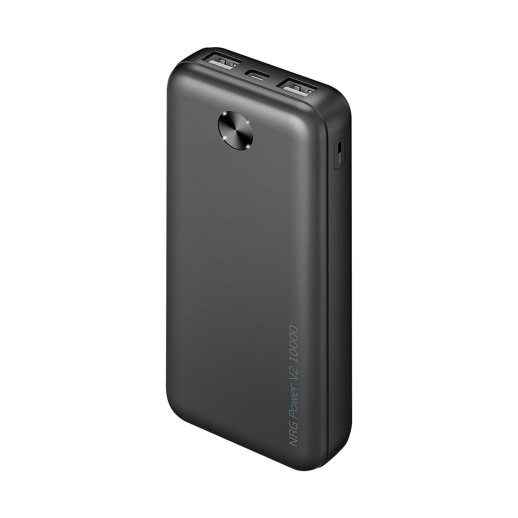 Внешний АКБ NRG Power V2 10000 мА-ч, 2A, 2xUSB, черный, Deppa с нанесением логотипа с нанесением логотипа