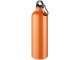 Алюминиевая бутылка для воды Oregon объемом 770 мл с карабином - Оранжевый с нанесением логотипа с нанесением логотипа