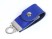 USB-флешка на 8 Гб в виде брелка, синий с логотипом с логотипом