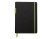 Бизнес блокнот Bossy с цветным срезом, твердая обложка, 128 листов, черный и зеленое яблоко