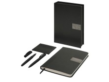 Подарочный набор Goethe с блокнотом А5, 2-мя ручками и картхолдером, черный