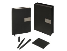 Подарочный набор Goethe с блокнотом А5, 2-мя ручками и картхолдером, черный