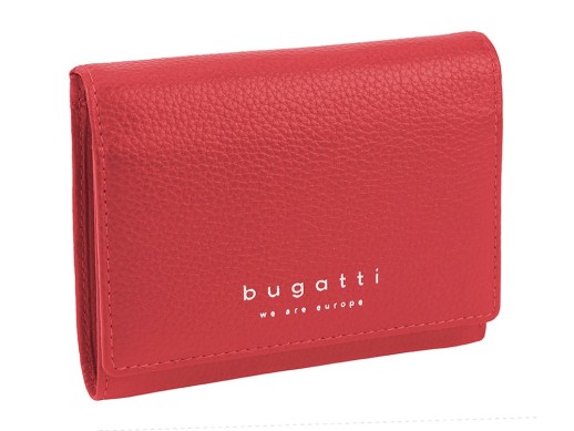 Кошелёк женский BUGATTI ЛИНДА | LINDA, красный, натуральная воловья кожа, 12х3х9,5 см с нанесением логотипа с нанесением логотипа
