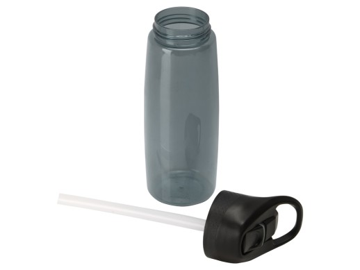 Бутылка c кнопкой Tank, тритан, 680мл Waterline, серый с нанесением логотипа с нанесением логотипа