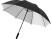 Зонт Yfke противоштормовой 30, черный/серебристый с нанесением логотипа с нанесением логотипа