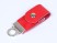 USB-флешка на 8 Гб в виде брелка, красный с логотипом с логотипом