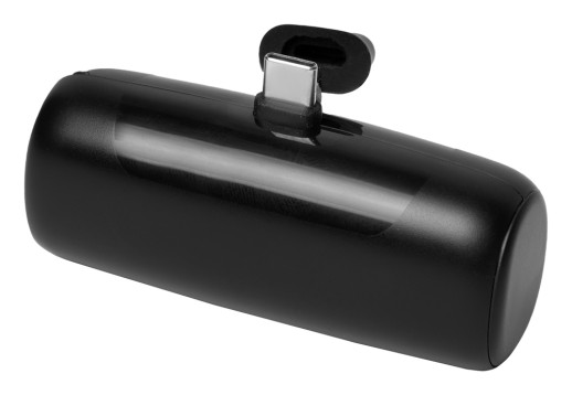 Внешний аккумулятор с разъёмом Type-C Inject, 4000 mAh, черный с нанесением логотипа с нанесением логотипа
