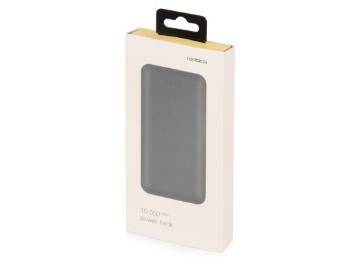 Внешний аккумулятор Rombica NEO PB100 Gray, серый с нанесением логотипа с нанесением логотипа