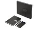 Подарочный набор Tesla с блокнотом А5, ручкой и пауэрбенком на 10 000 mAh, черный с нанесением логотипа с нанесением логотипа
