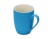 Кружка керамическая с покрытием софт тач голубая с нанесением логотипа с нанесением логотипа