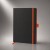 Блокнот ColorNote Black, твердая обложка A5, 80 листов, черный с оранжевым